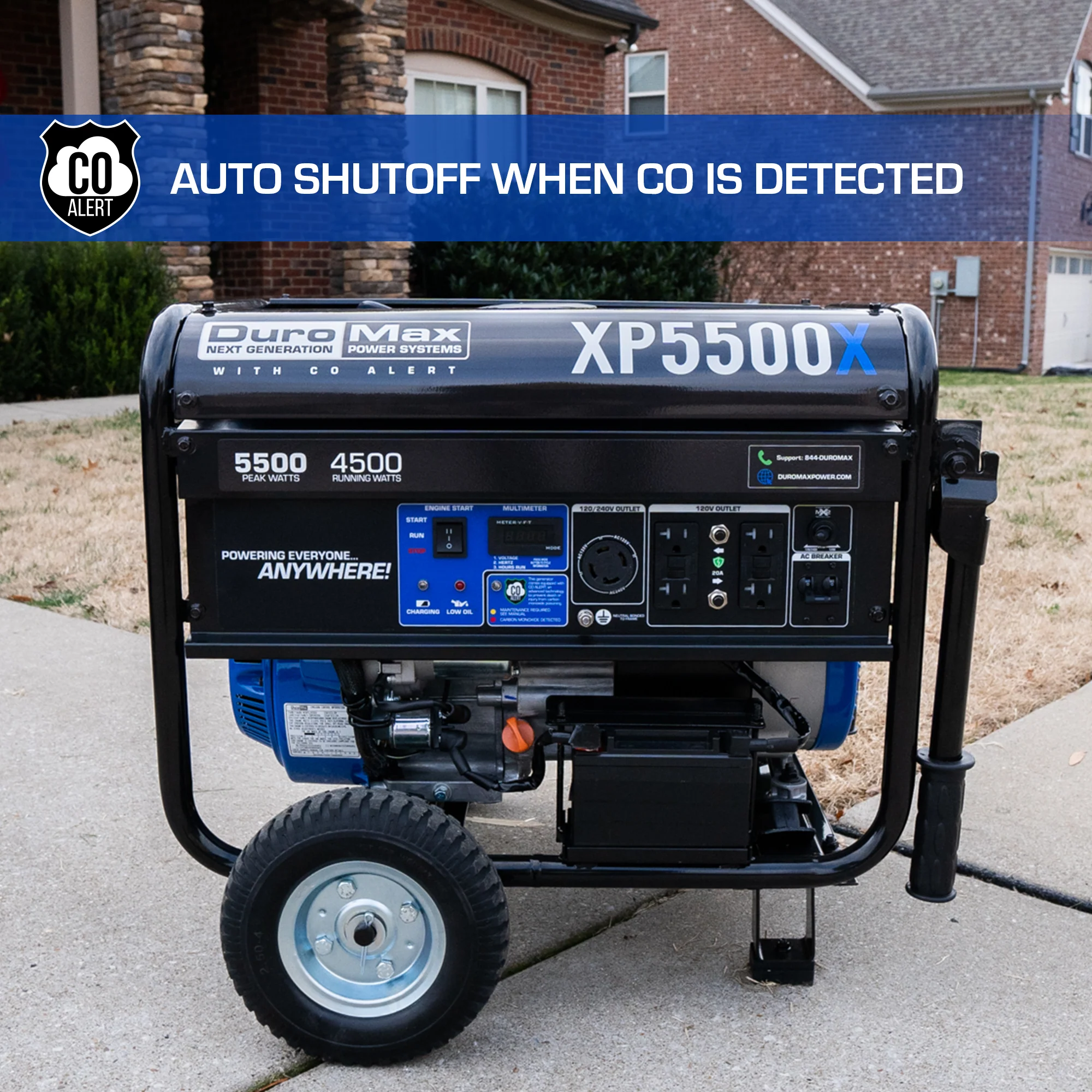 5,500 Watt Gasoline Portable Generator w/ CO Alert - Image 7