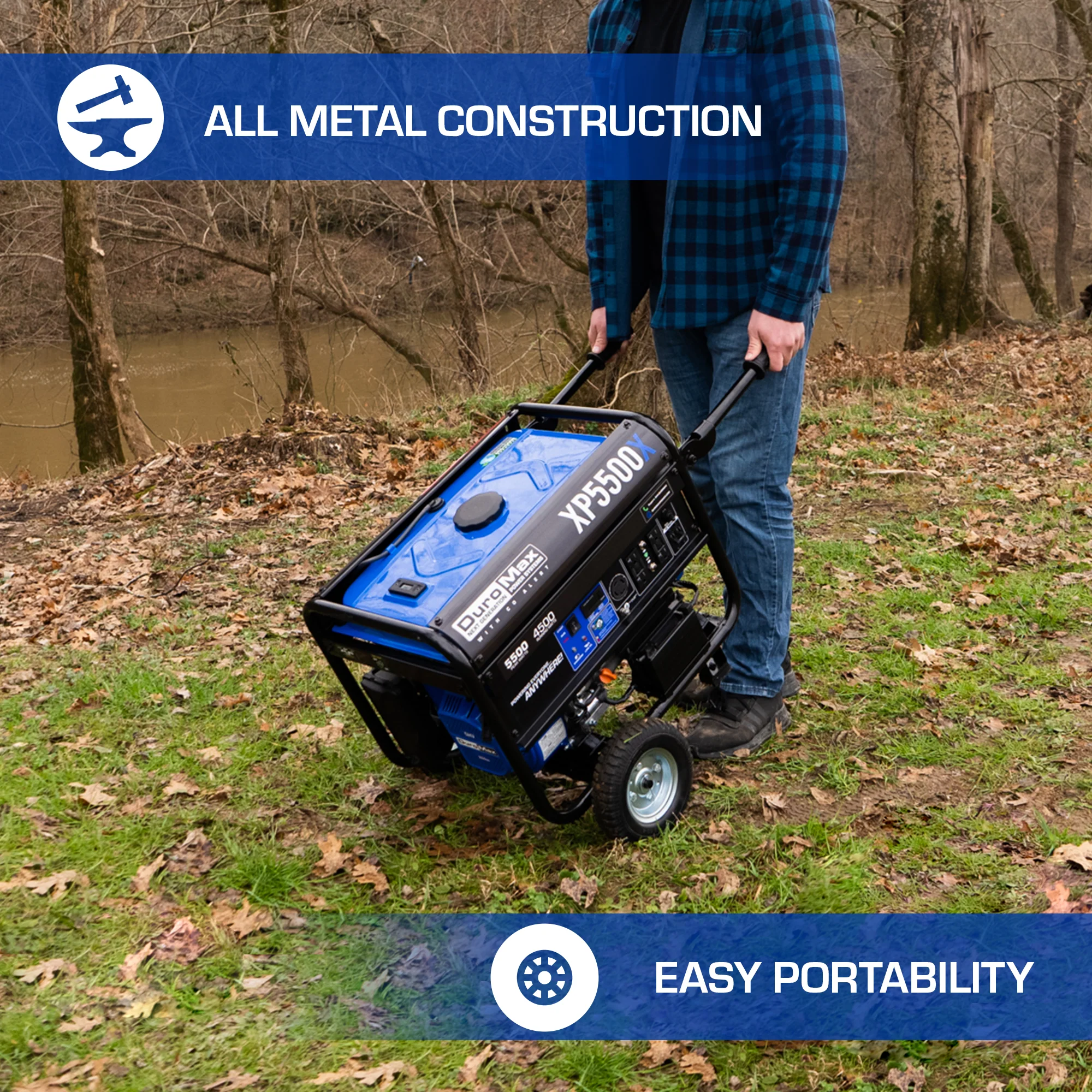 5,500 Watt Gasoline Portable Generator w/ CO Alert - Image 9