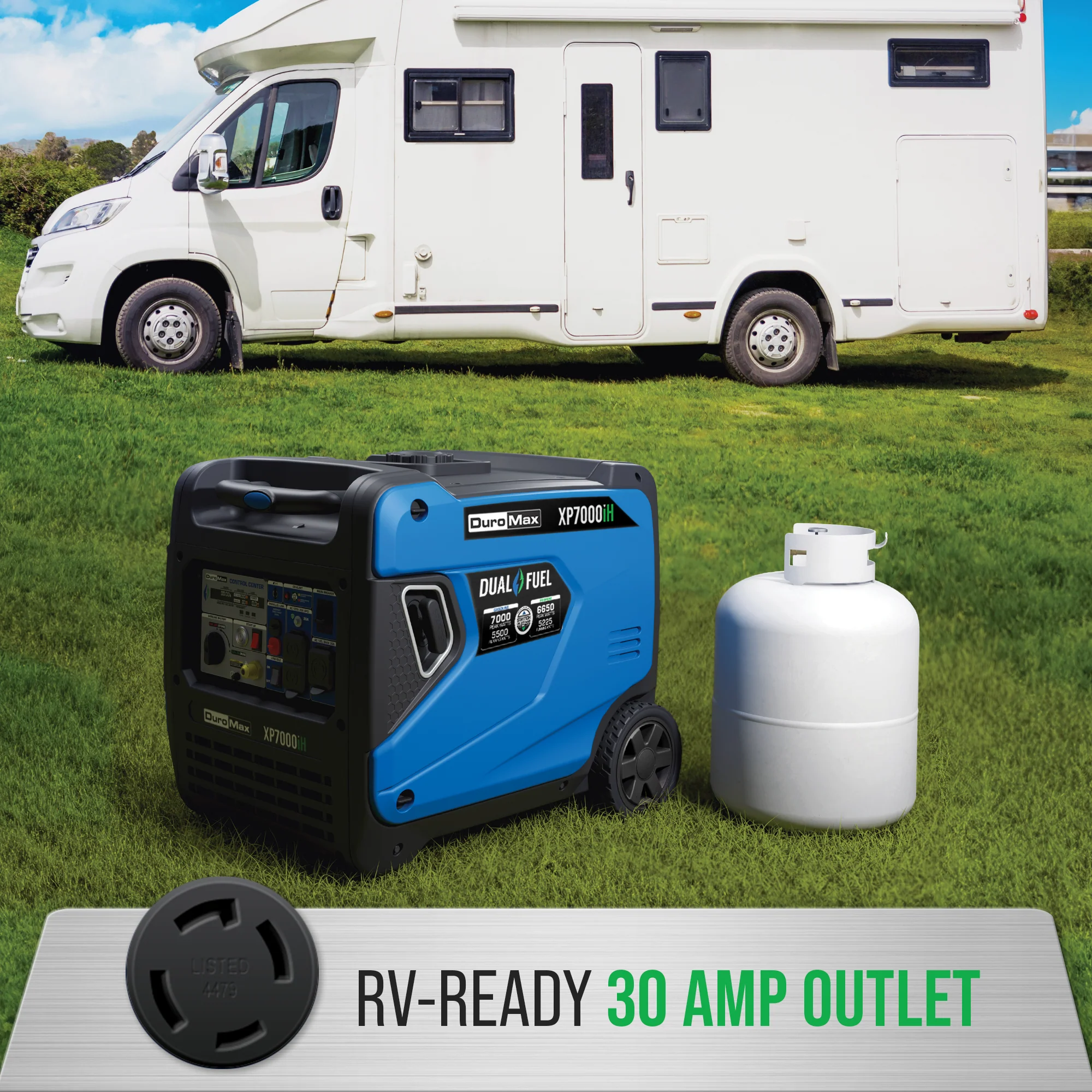 7,000 Watt Portable Dual Fuel Inverter Generator - Quiet, Low THD - Image 4