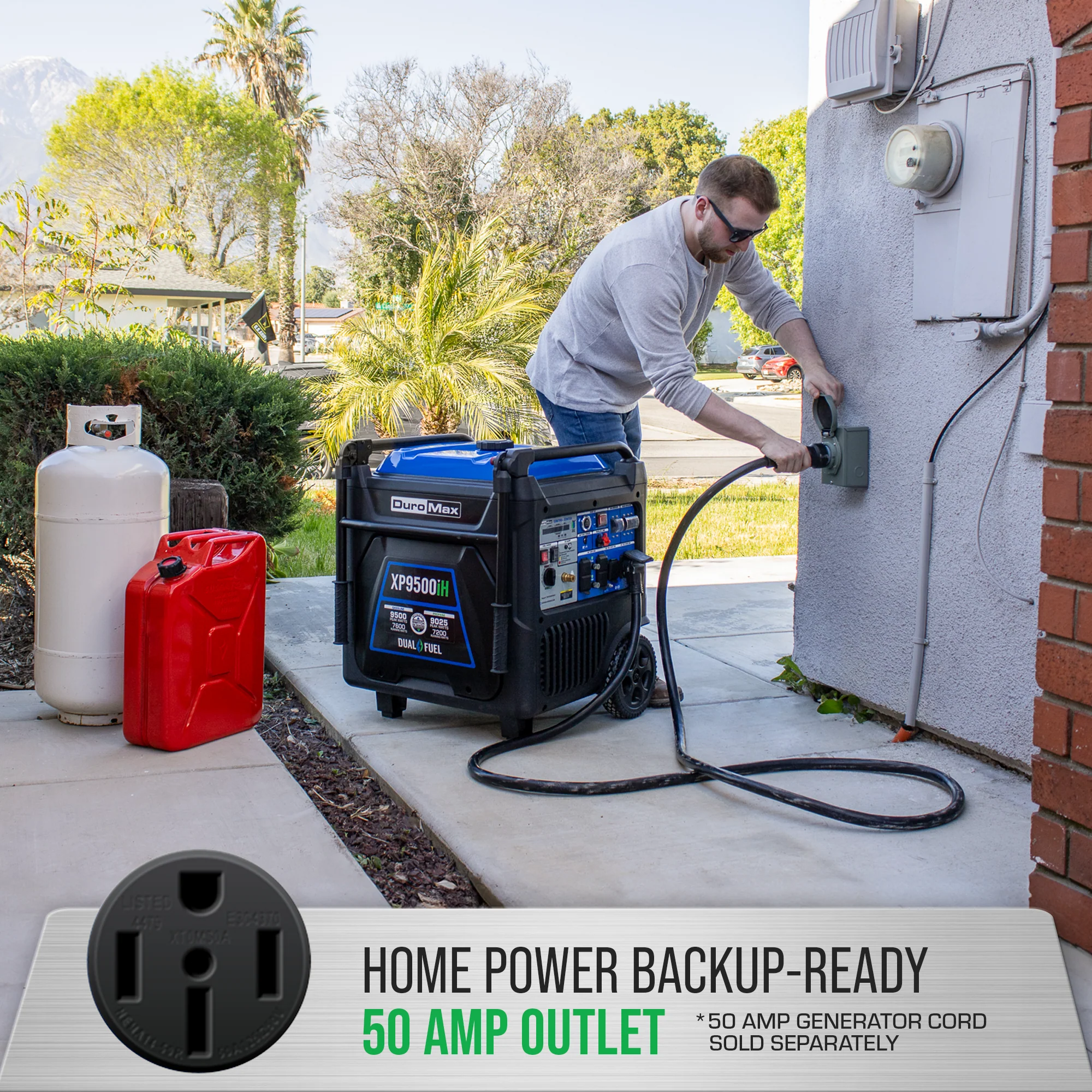 9,500 Watt Portable Dual Fuel Inverter Generator - Quiet, Low THD - Image 4