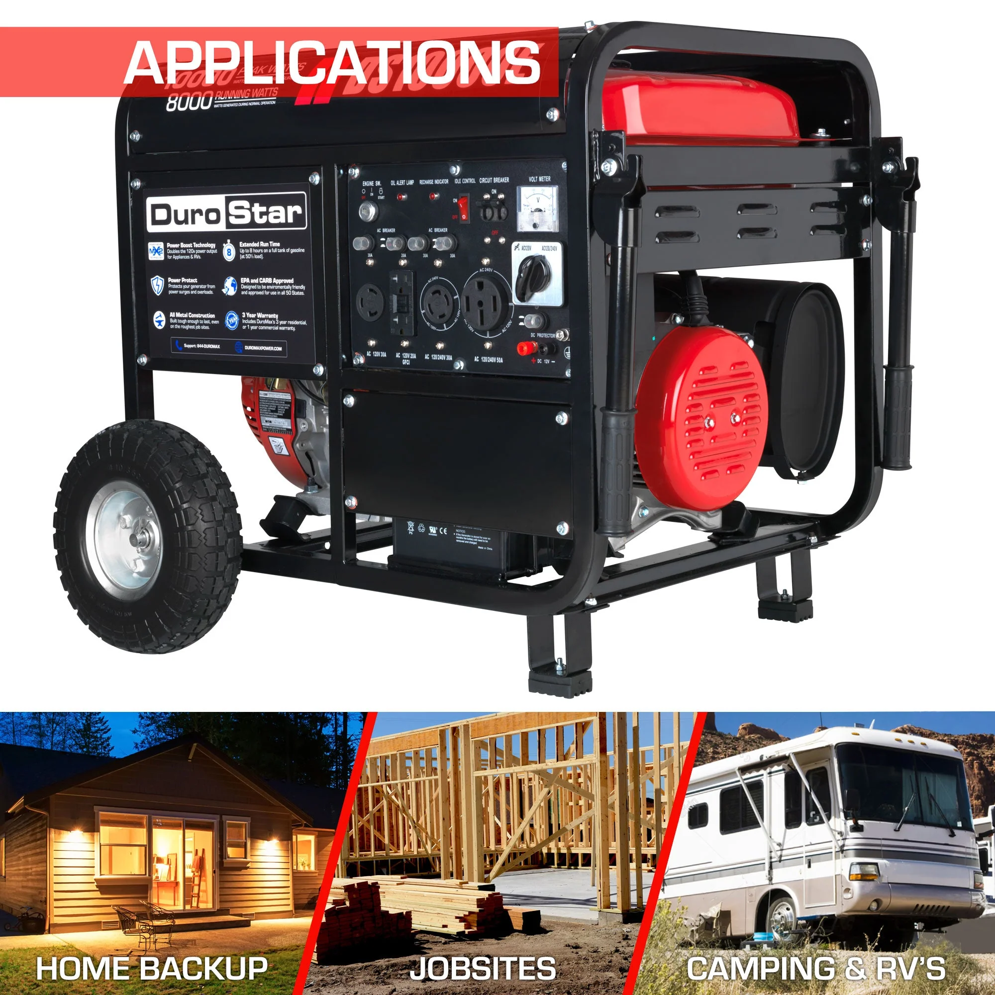 10,000 Watt Gasoline Portable Generator - Image 4