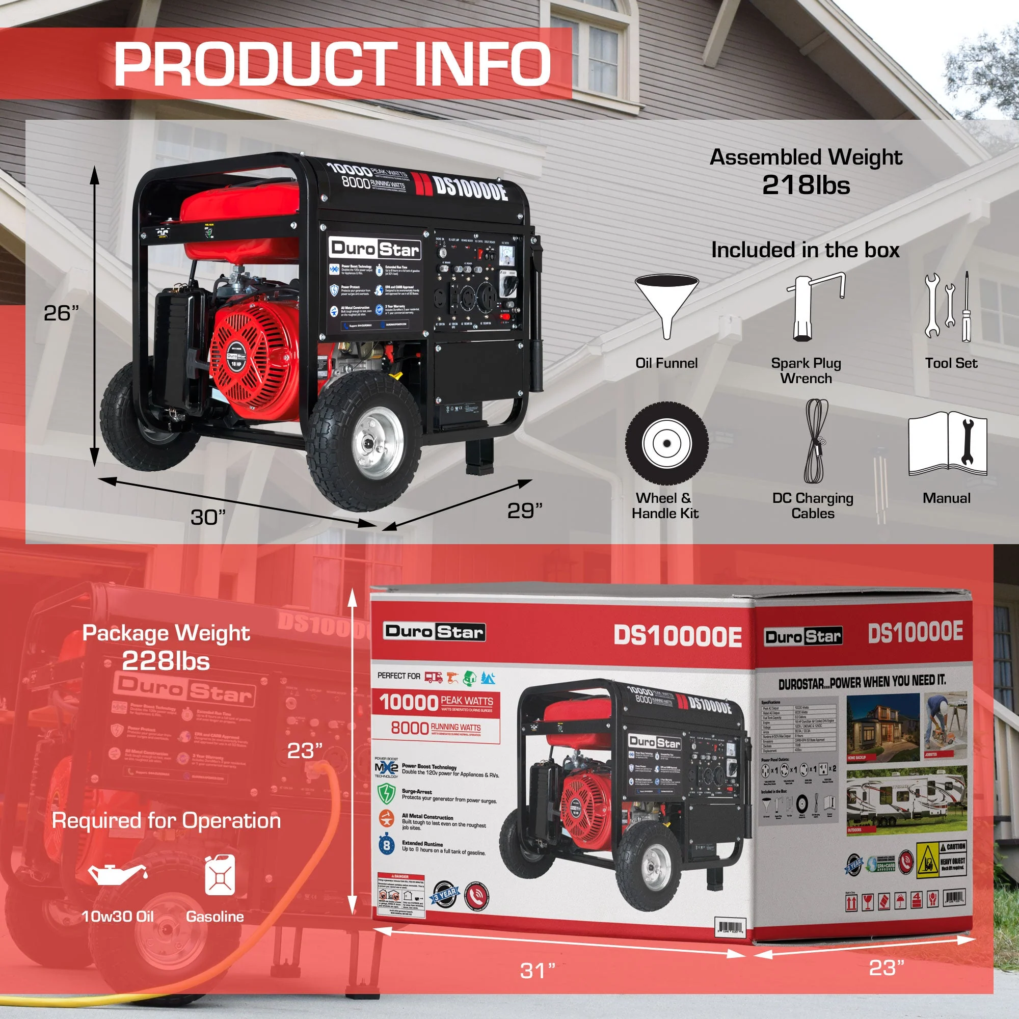 10,000 Watt Gasoline Portable Generator - Image 7