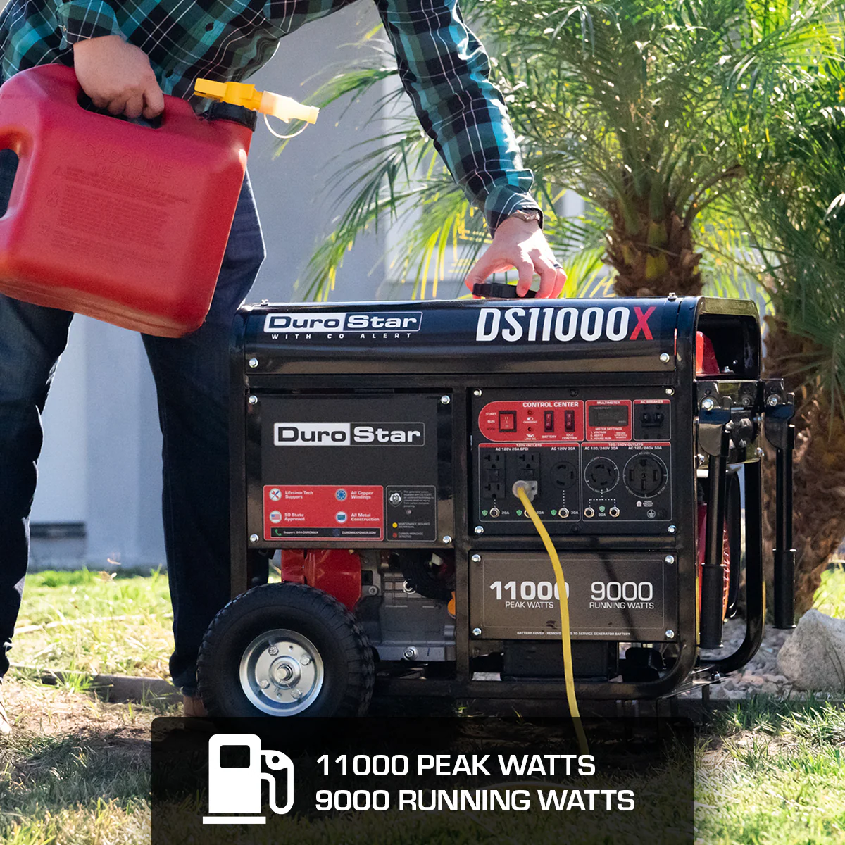 11,000 Watt Gasoline Portable Generator w/ CO Alert - Image 3