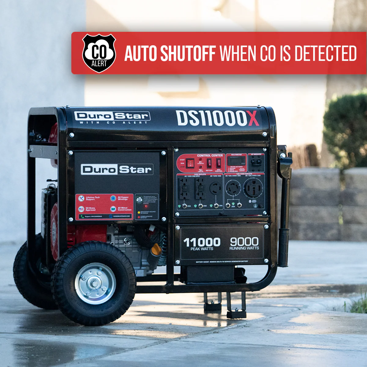 11,000 Watt Gasoline Portable Generator w/ CO Alert - Image 4