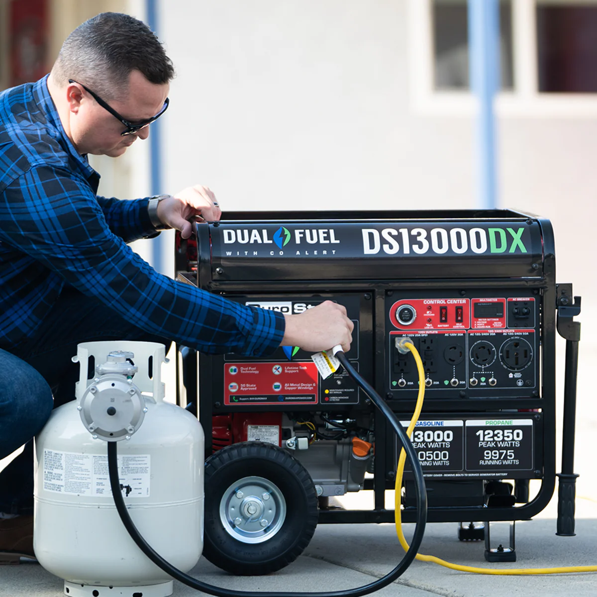 13,000 Watt Dual Fuel Portable Generator w/ CO Alert - Image 10