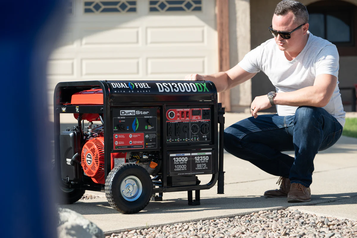 13,000 Watt Dual Fuel Portable Generator w/ CO Alert - Image 17