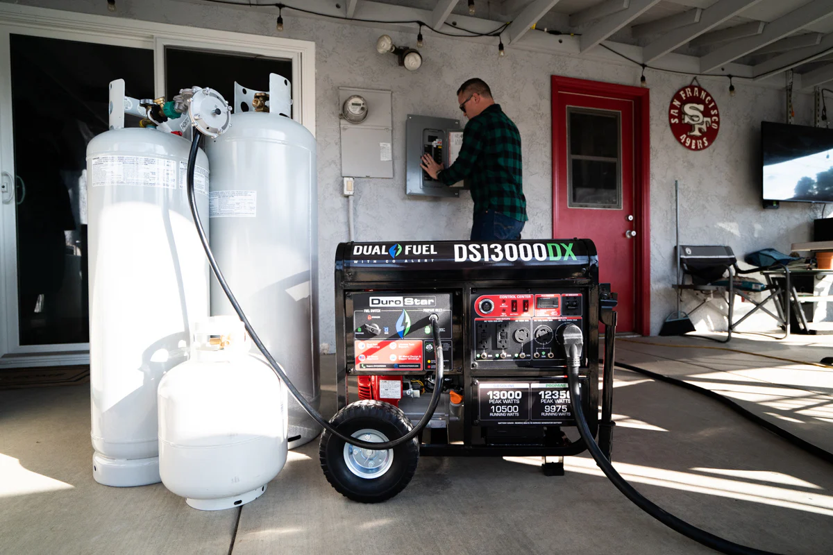 13,000 Watt Dual Fuel Portable Generator w/ CO Alert - Image 24