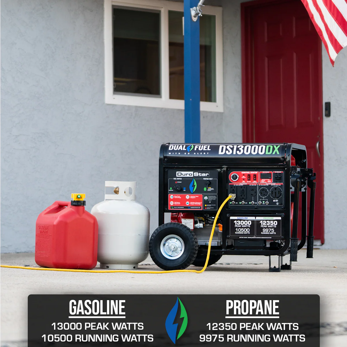 13,000 Watt Dual Fuel Portable Generator w/ CO Alert - Image 3