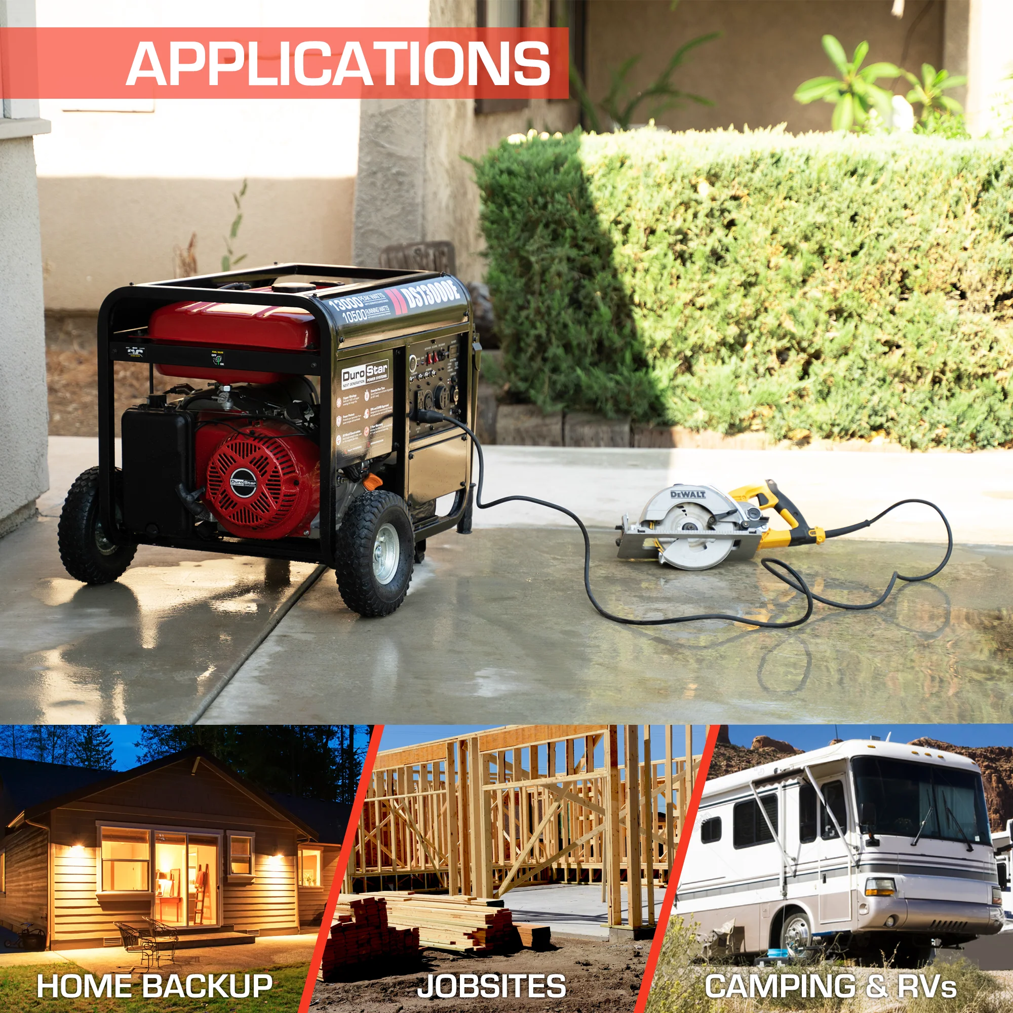 13,000 Watt Gasoline Portable Generator - Image 4