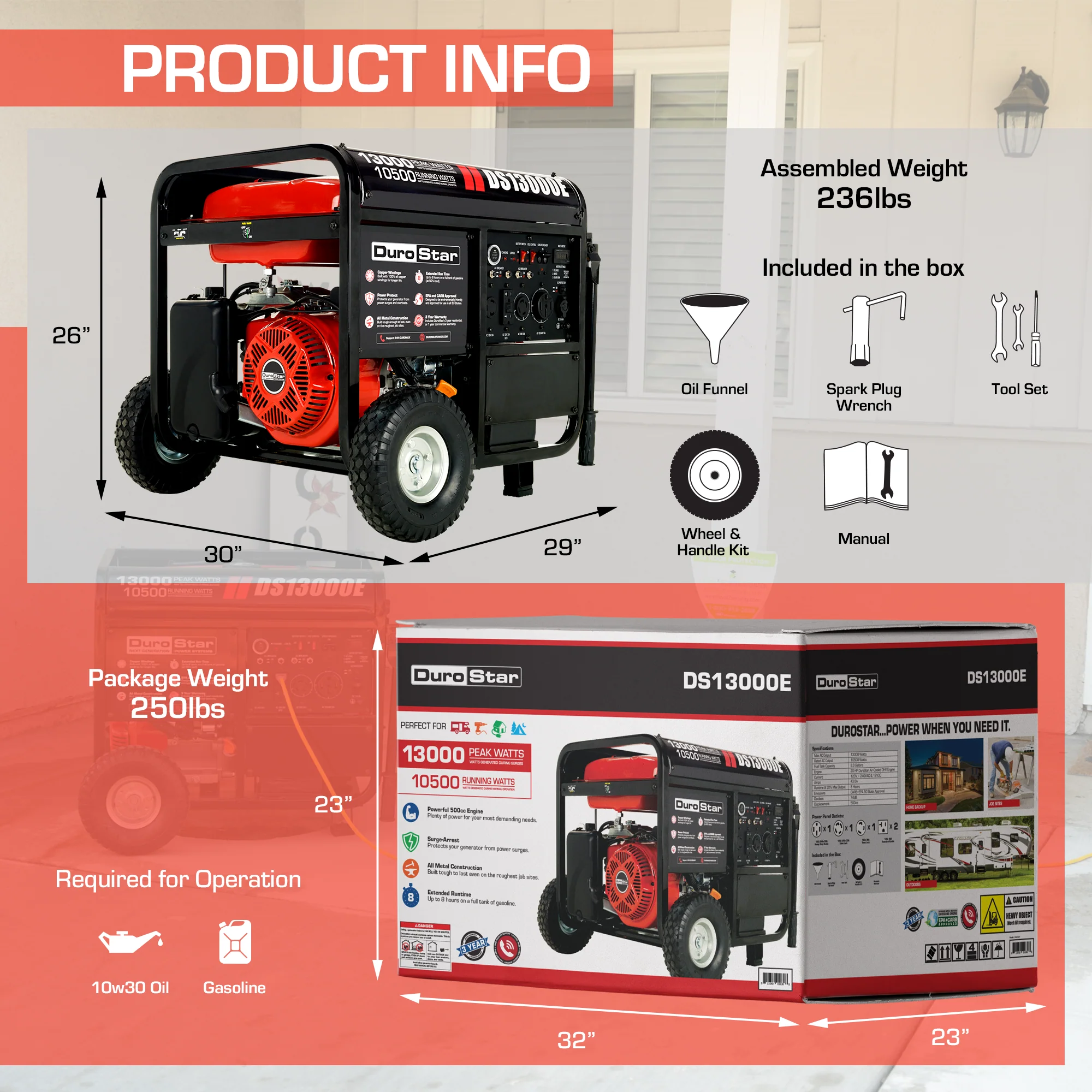 13,000 Watt Gasoline Portable Generator - Image 7