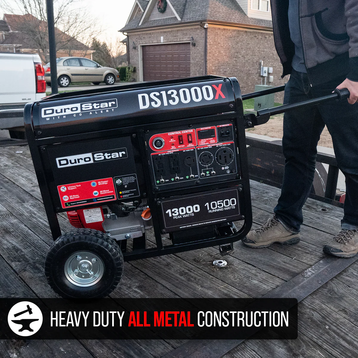 13,000 Watt Gasoline Portable Generator w/ CO Alert - Image 9