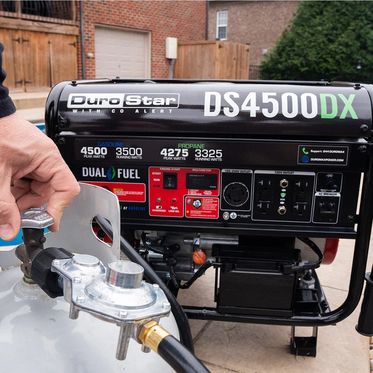 4,500 Watt Dual Fuel Portable Generator w/ CO Alert - Image 10