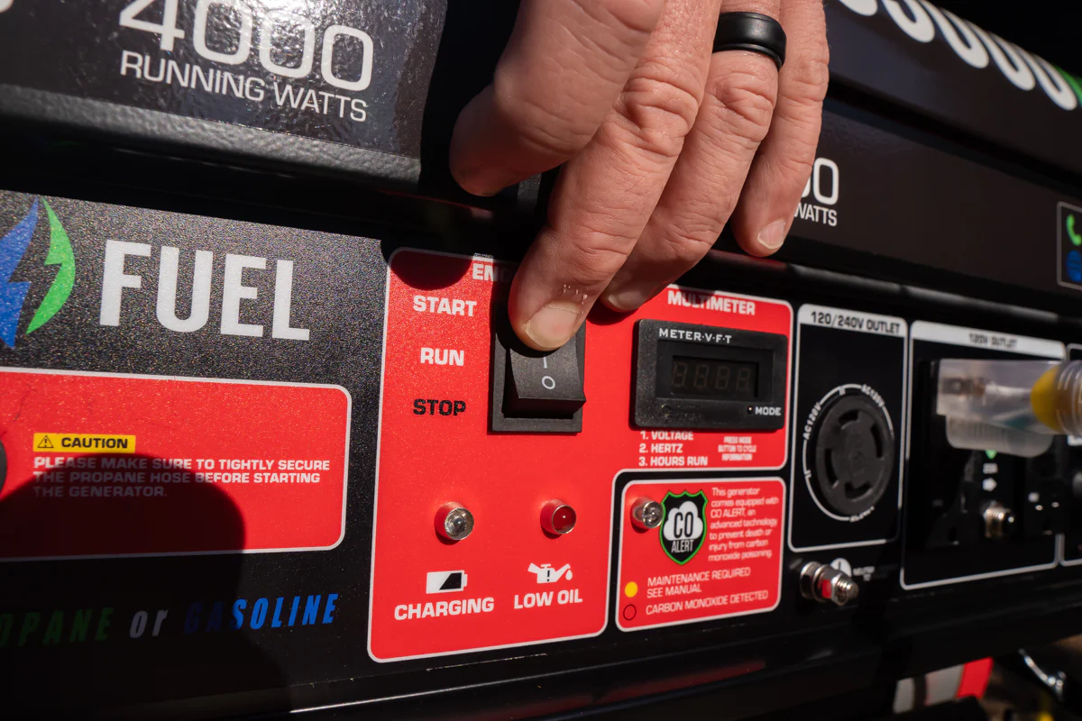 4,500 Watt Dual Fuel Portable Generator w/ CO Alert - Image 18