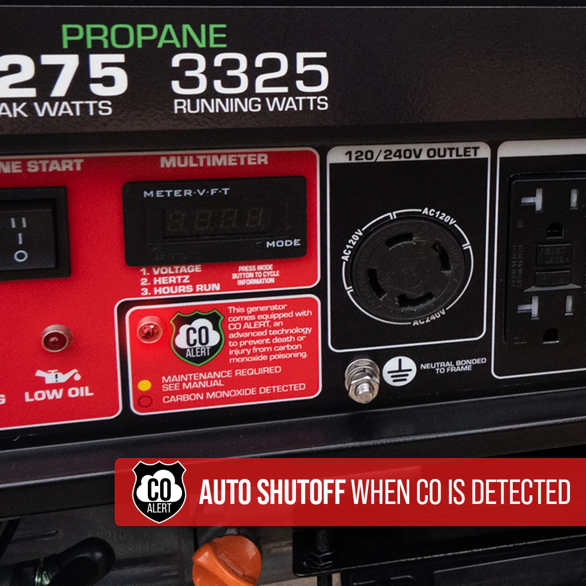 4,500 Watt Dual Fuel Portable Generator w/ CO Alert - Image 4