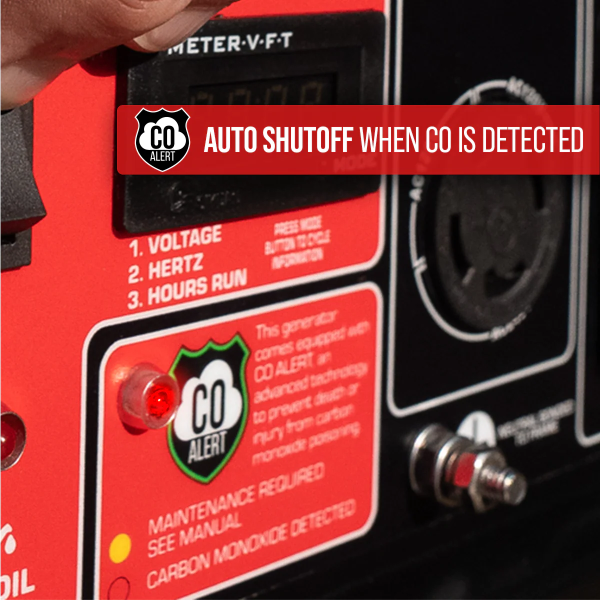 4,500 Watt Gasoline Portable Generator w/ CO Alert - Image 5