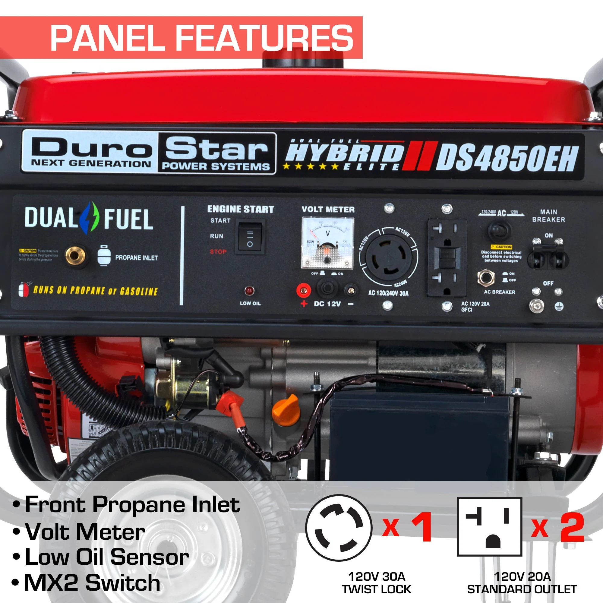 4,850 Watt Dual Fuel Portable Generator - Image 4