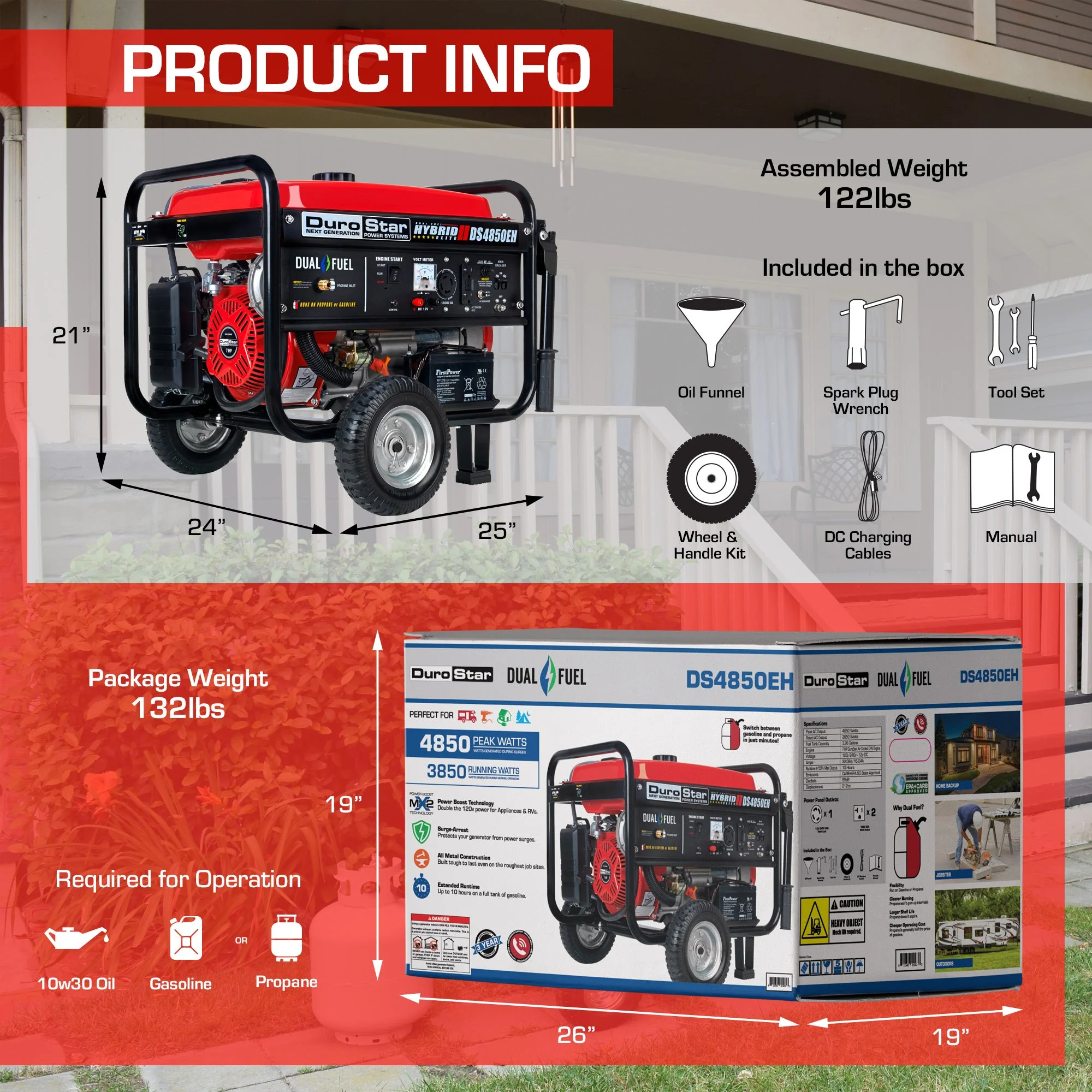 4,850 Watt Dual Fuel Portable Generator - Image 8