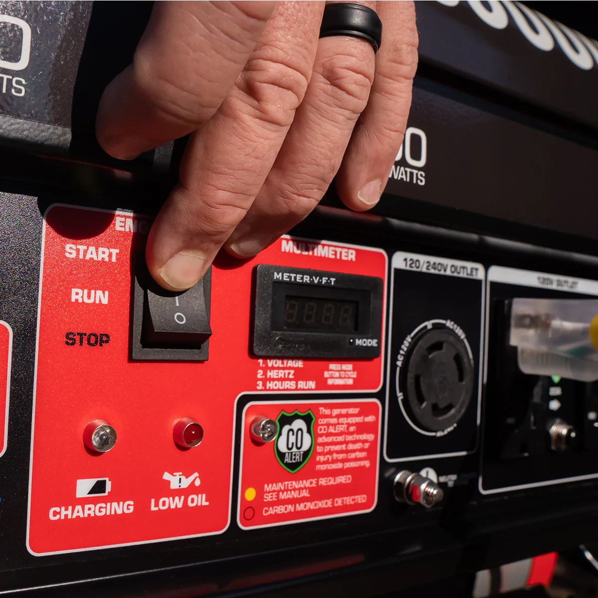 5,000 Watt Dual Fuel Portable Generator w/ CO Alert - Image 10