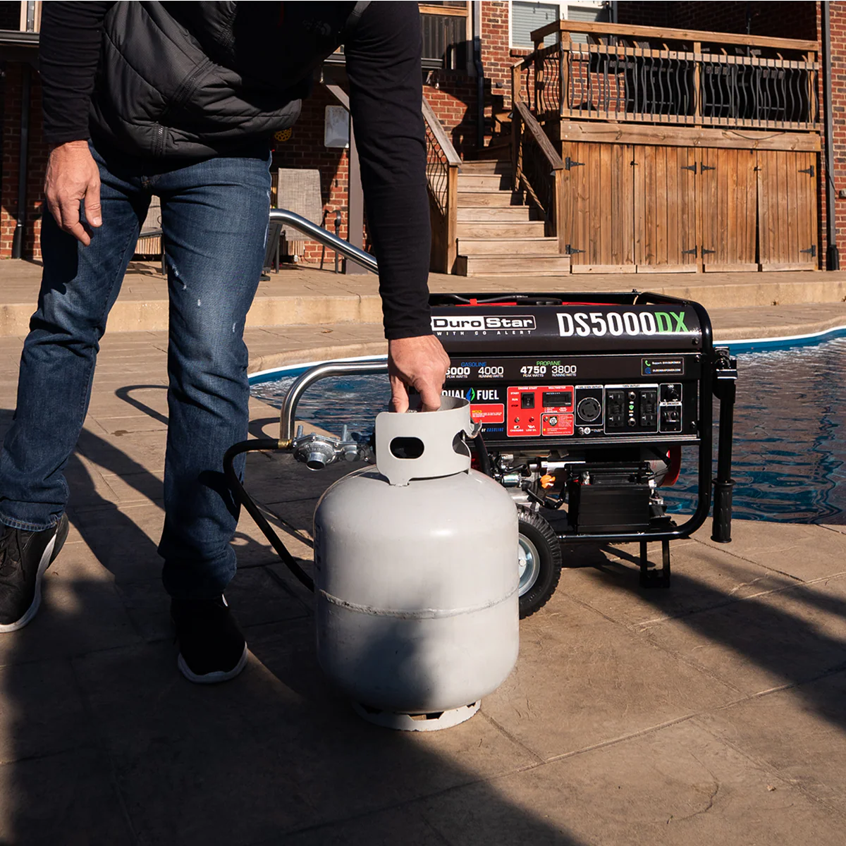 5,000 Watt Dual Fuel Portable Generator w/ CO Alert - Image 11