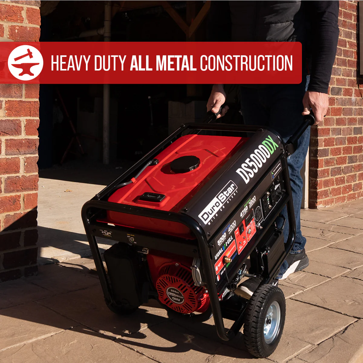 5,000 Watt Dual Fuel Portable Generator w/ CO Alert - Image 9