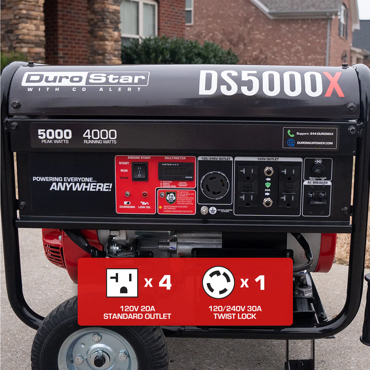 5,000 Watt Gasoline Portable Generator w/ CO Alert - Image 7