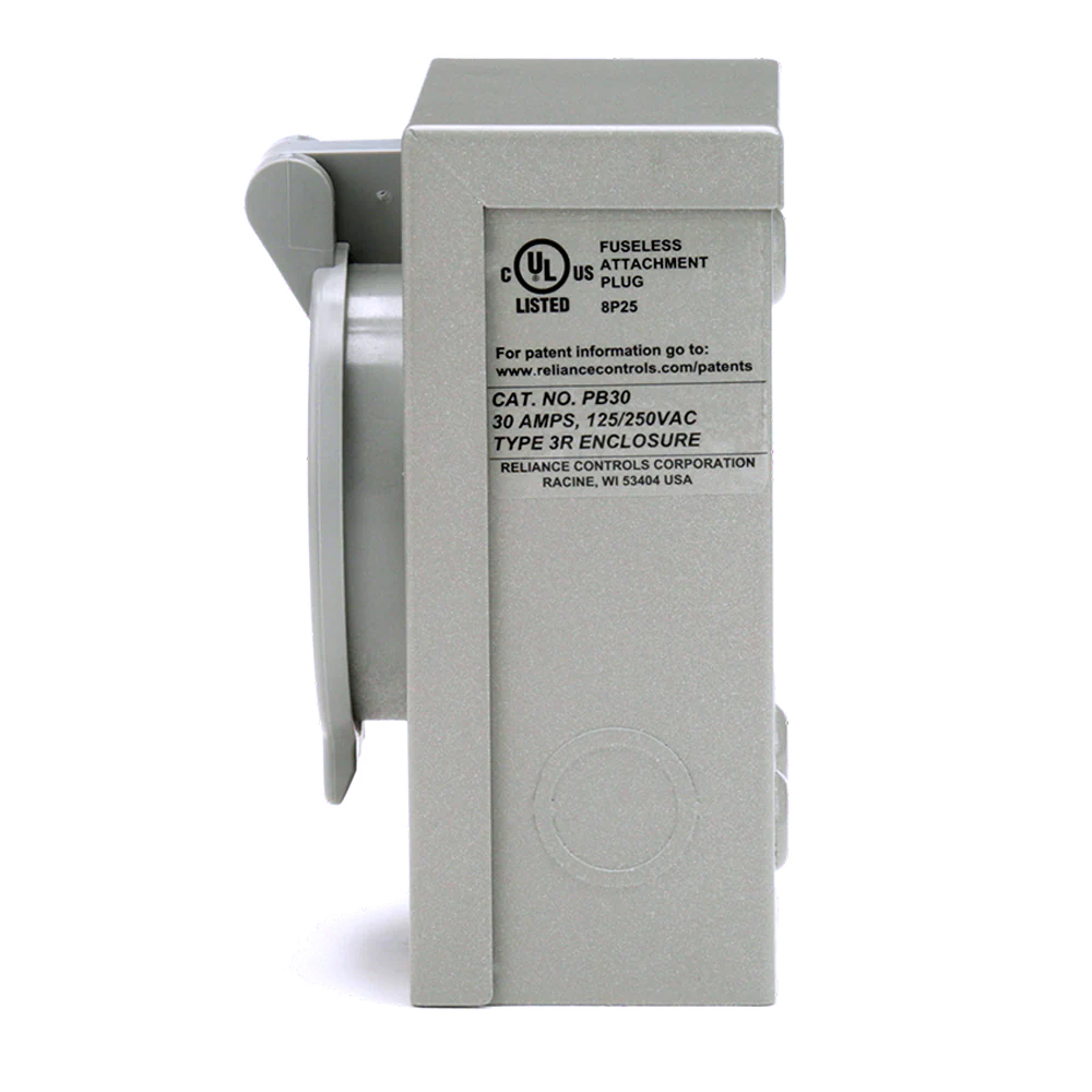 Reliance PB31 3,750-Watt 120V Pro/Tran Generator NEMA 3R Outdoor Power Inlet Box - Image 5